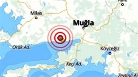 Muğlada 35 büyüklüğünde deprem